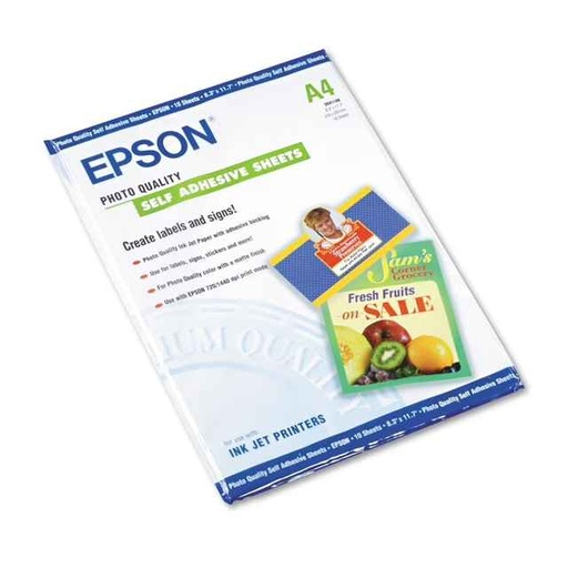 [EP-IPEP-S041106] Epson Photo Quality Self-Adhesive Inkjet Paper – A4, 10 Sheets [C13S041106]