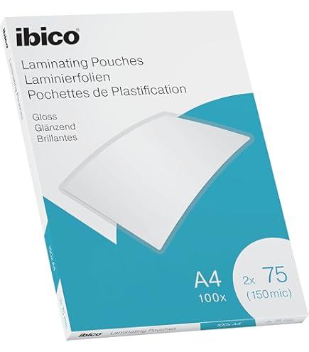 [ACR-LMP-627316] Ibico A4 Gloss Laminating Pouches 150 Micron Pack of 100 (627316)