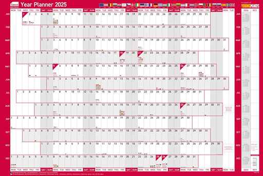 [ACS-YP-2025U] Sasco 2025 EU Year Wall Planner – Unmounted (2410247)