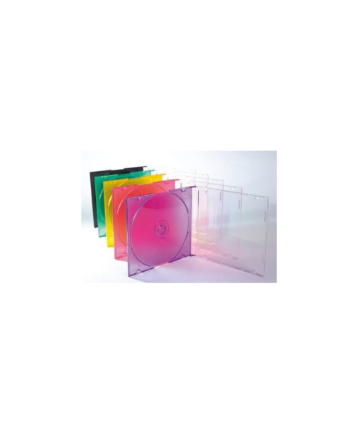 LS CD Jewel Case Slim Mixed Colours Pack X 10
